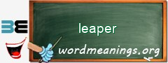 WordMeaning blackboard for leaper
